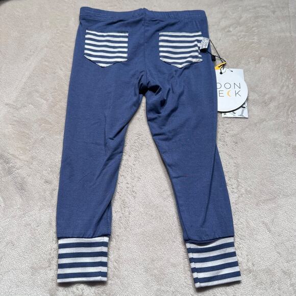 Moon and Beck Baby 6-12 Months Blue/White Stripe Signature Leggings New - Picture 8 of 8